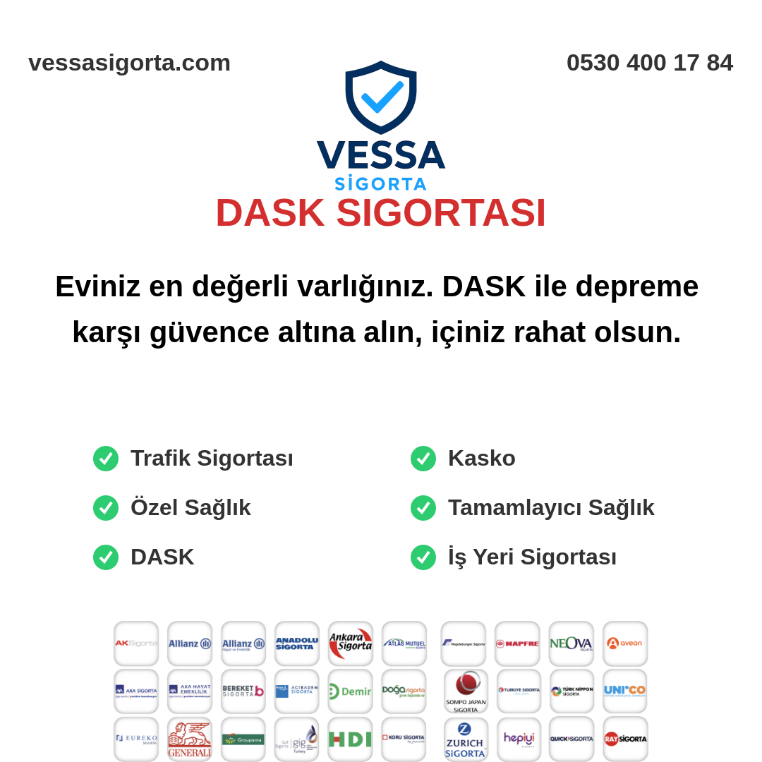 DASK Nedir, Neleri Kapsar? 2024 Zorunlu Deprem Sigortası Rehberi DASK - Zorunlu Deprem Sigortası Teklifi Al