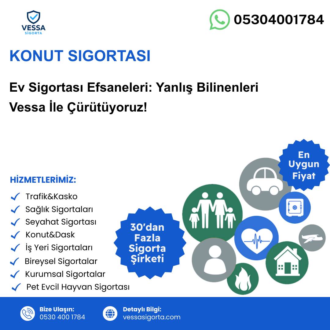 Konut Sigortası Hakkındaki Yaygın Efsaneleri Vessa Sigorta ile Çürütün!